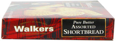 Walkers assorted shortbread shapes arranged on plate for easy selection and sharing