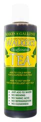 Walker's Tea decaffeinated concentrate bottle front label showing size and yield, fast prep benefit