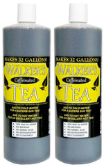 Walker's Tea bottle front label showing brand and concentrate benefits