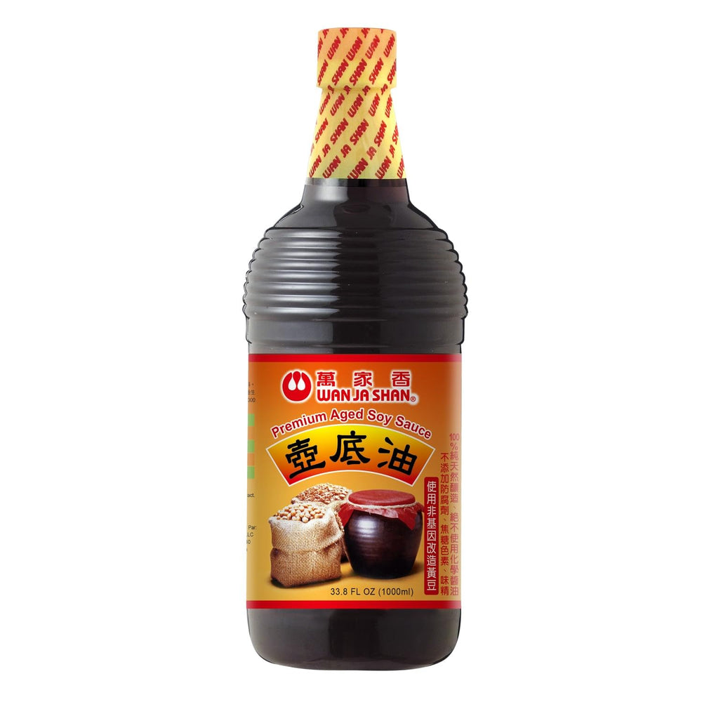 Wan Ja Shan front bottle showing label and size for pantry-ready flavor