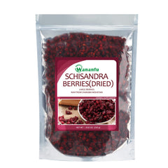 wananfu front packaging of dried schisandra berries showing label and weight