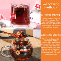 Wanciment arranged raw ingredients highlighting ginseng, wolfberry and red date benefits