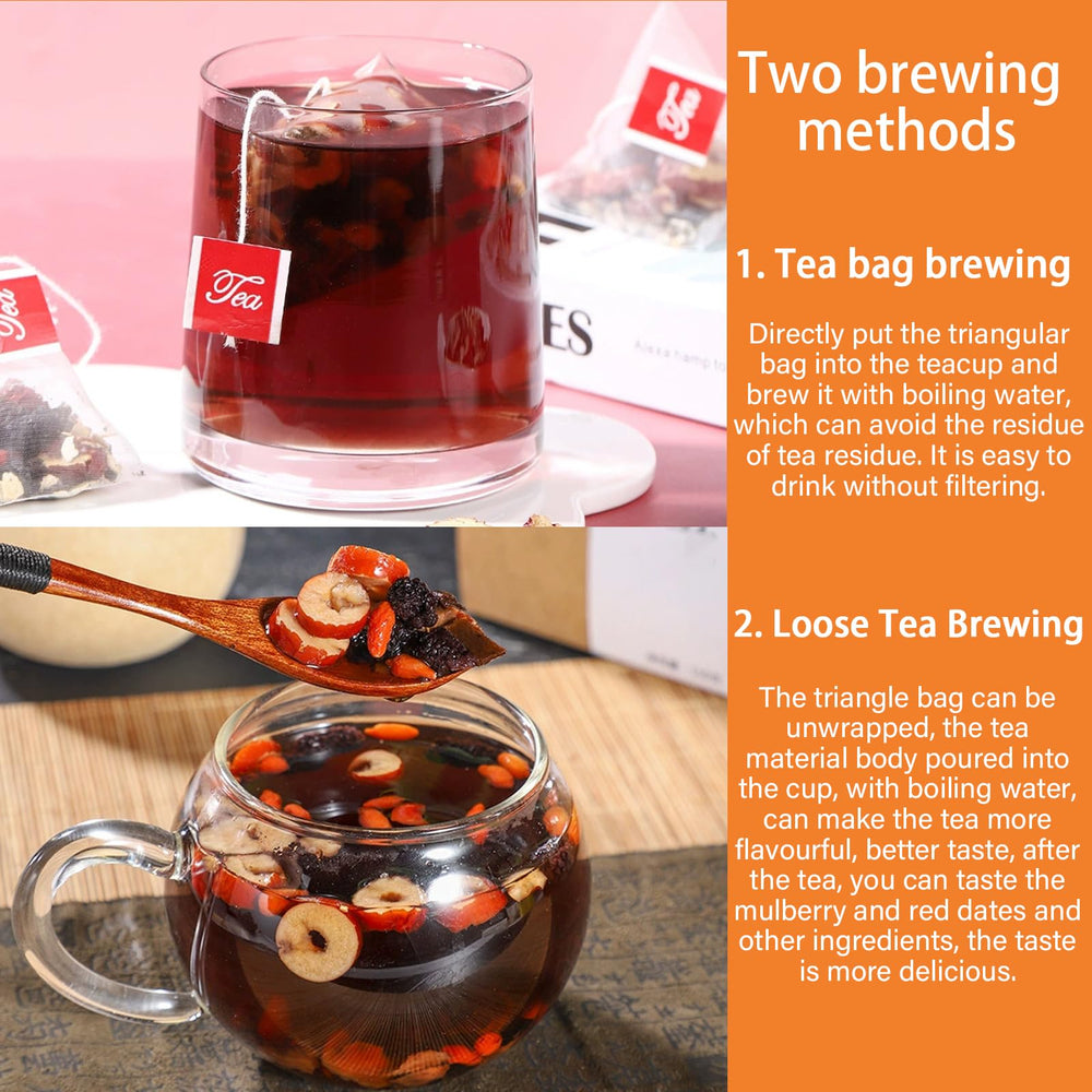 Wanciment loose ginseng red date wolfberry ingredients showing natural sourcing
