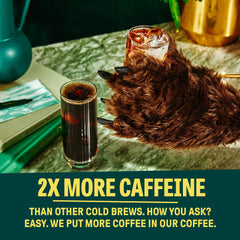 Wandering Bear carton close-up highlighting smooth cold brew texture