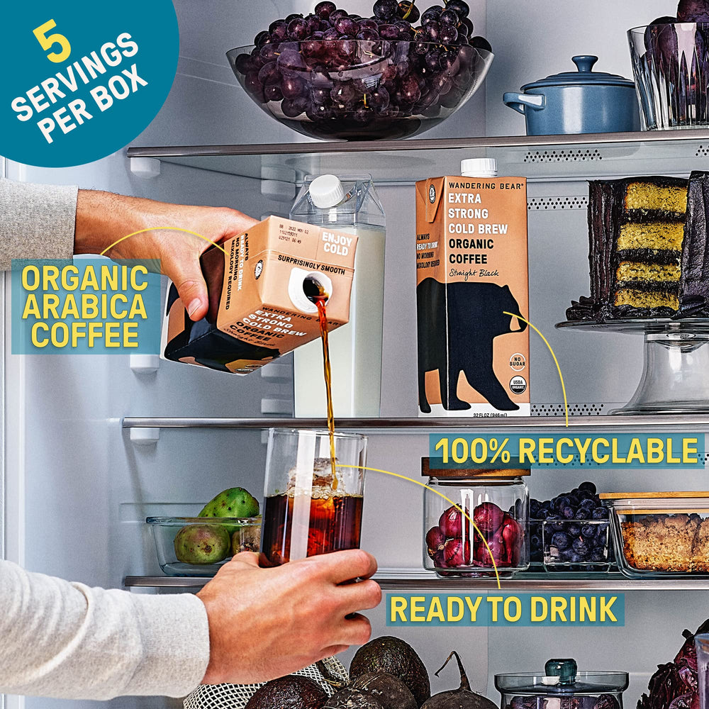 wandering bear ingredient label displaying organic Arabica and natural vanilla for clean ingredients