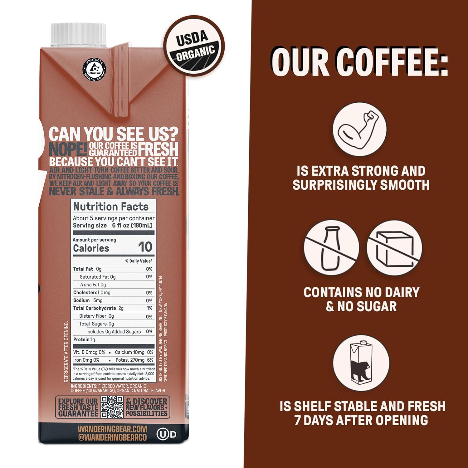 Wandering Bear close-up of mocha cold brew foam and smooth texture visual