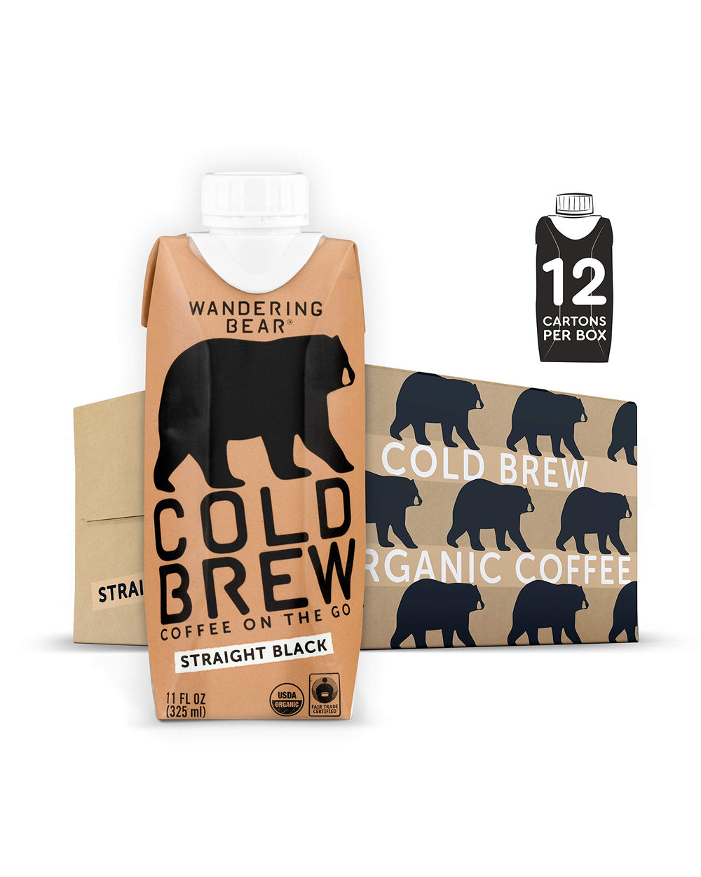 Wandering Bear cartons grouped for recycling and pantry storage convenience