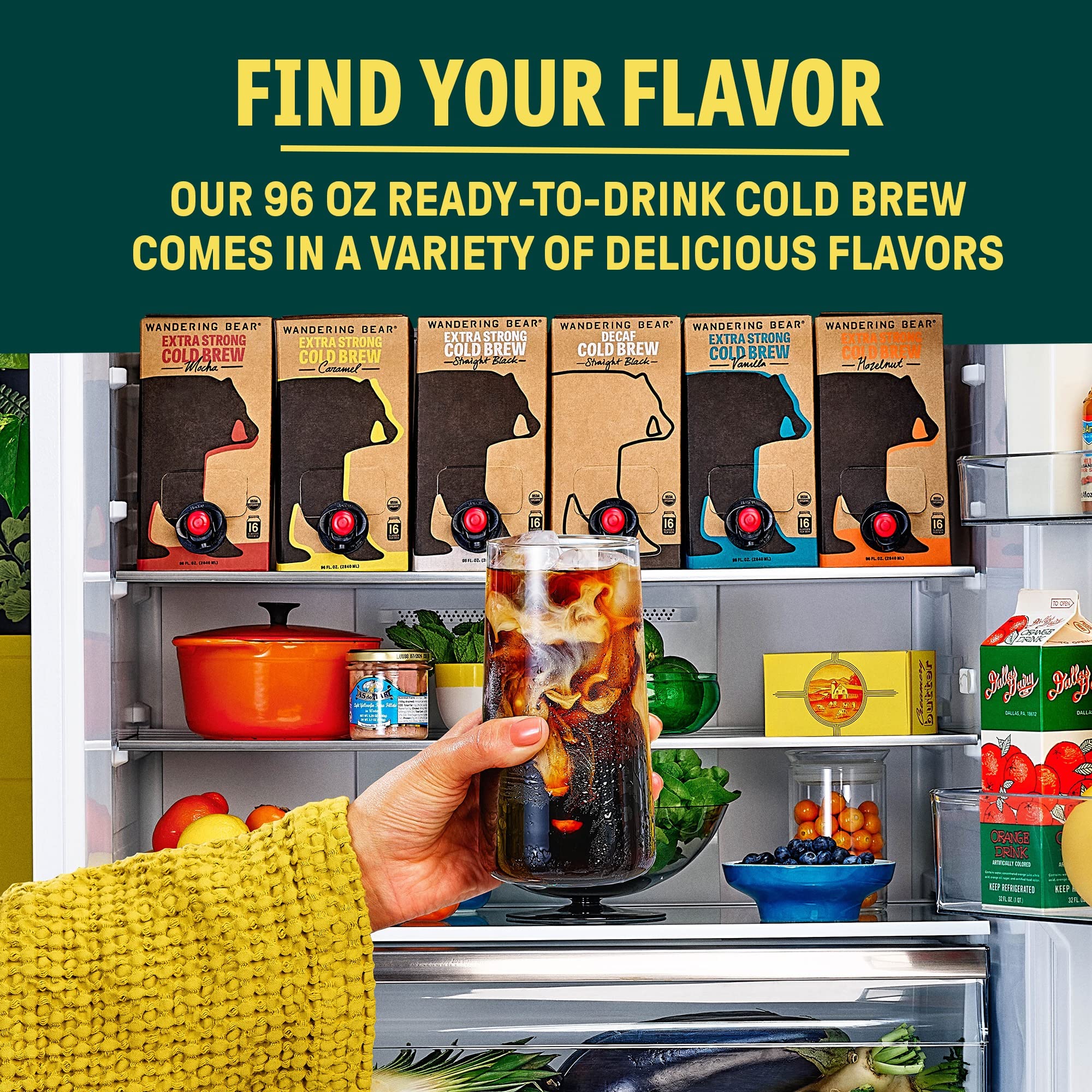 Wandering Bear dark cold brew surface texture highlighting smooth flavor