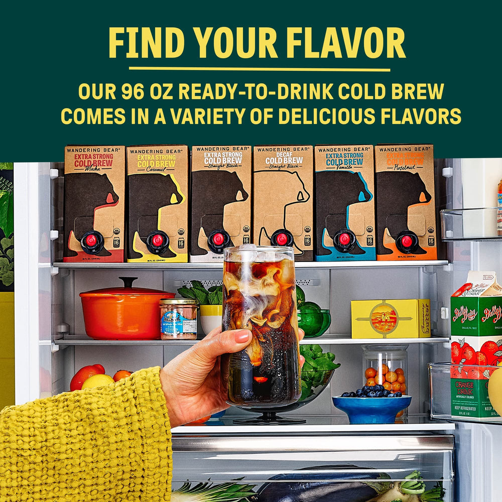 Wandering Bear dark cold brew surface texture highlighting smooth flavor