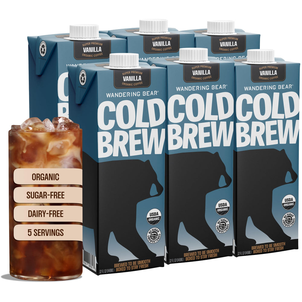 Wandering Bear front packaging showing 32 fl oz carton and brand clarity