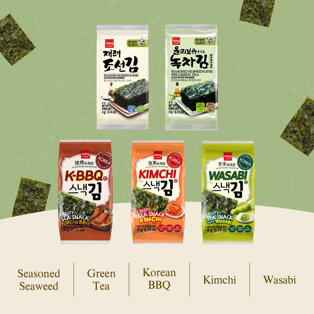 Wang close-up of roasted seaweed texture and crispness