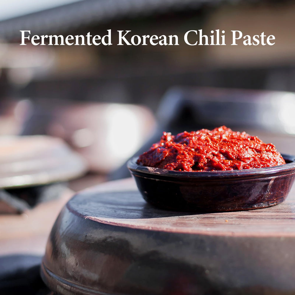 Wang gochujang open tub close-up of paste texture for easy scooping