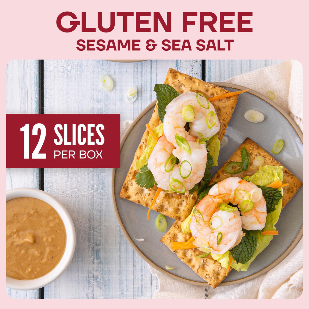 Wasa close-up of sesame and sea salt on crispbread highlighting flavor