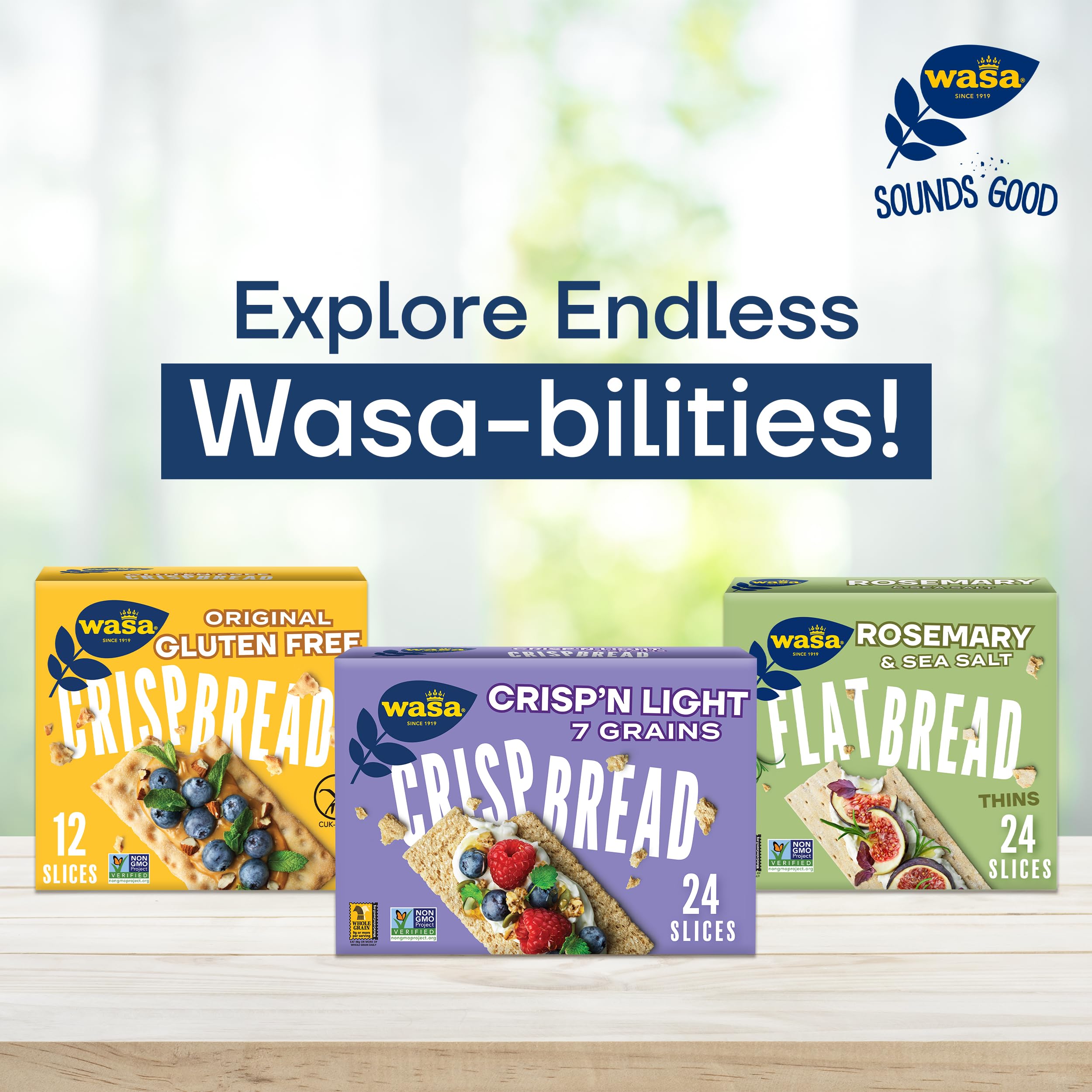 Wasa crispbread on kitchen counter as a quick wholesome snack option