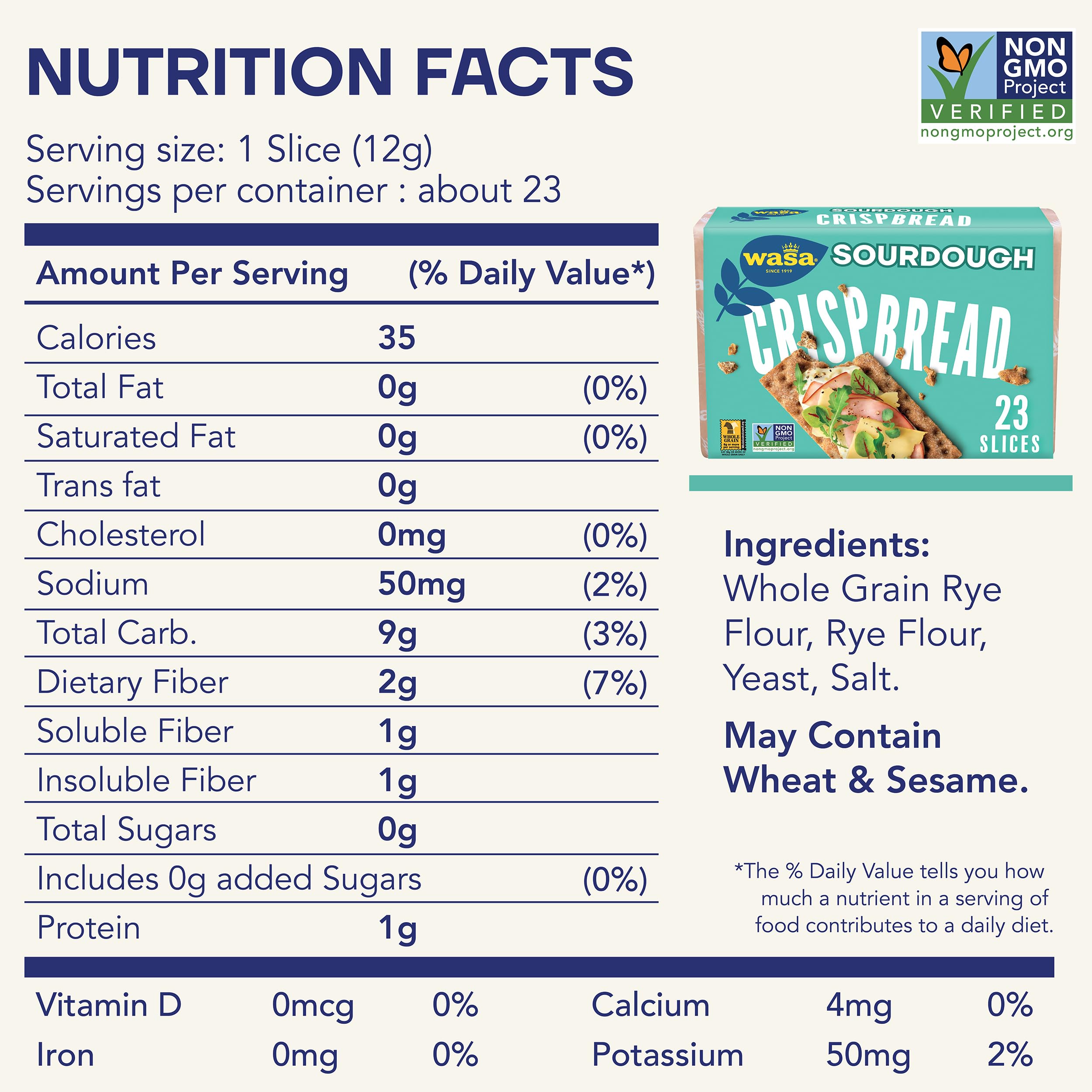 Hand holding Wasa crispbread to show size and portion control benefit