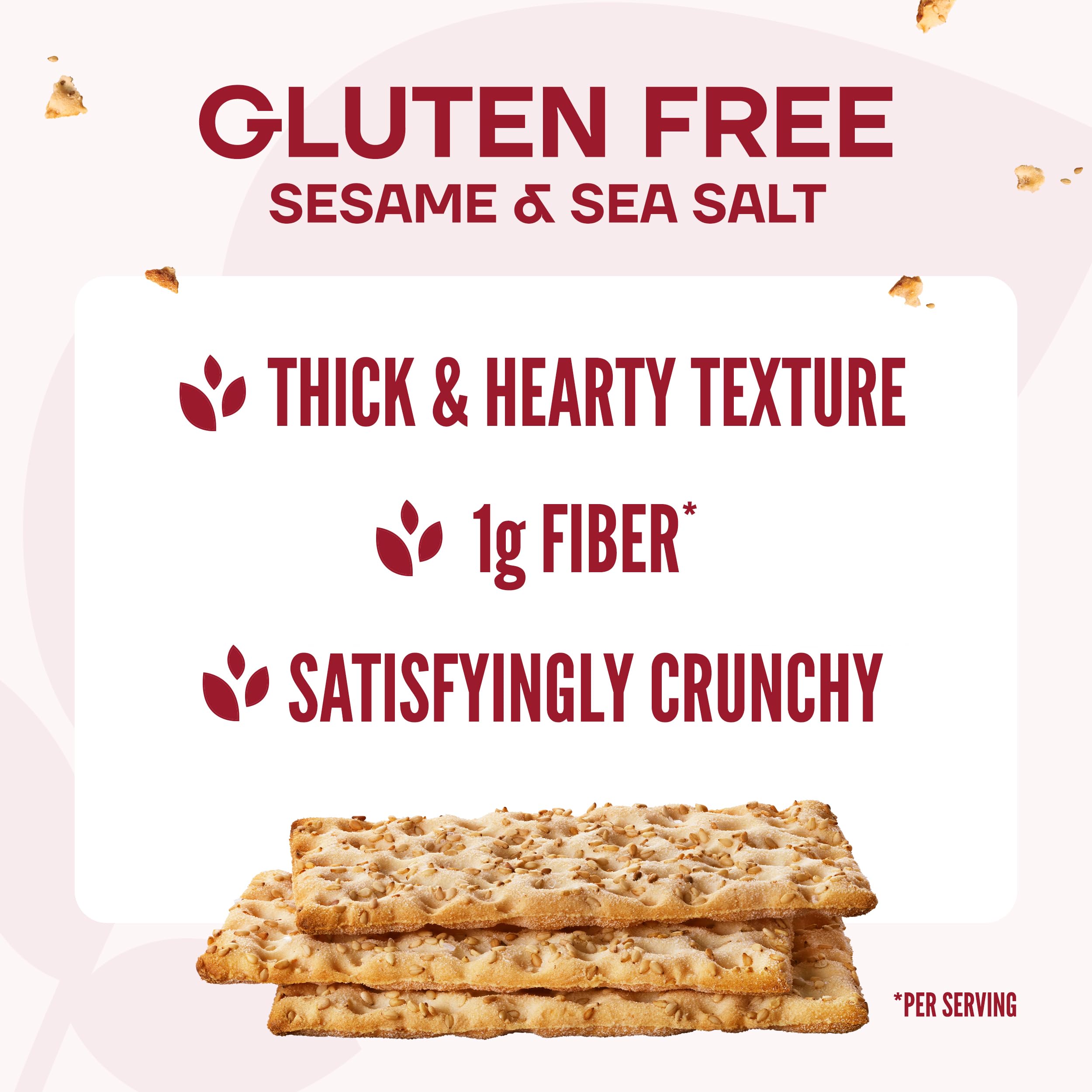 Wasa stacked crispbreads next to a hand showing size and portion control