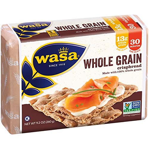 Wasa ingredient label close-up displaying grains and transparency on ingredients