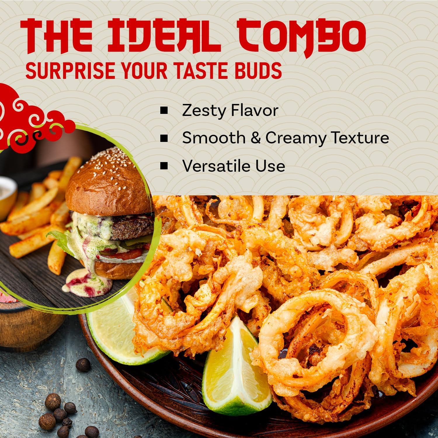 Wasabi-O spread on burger showing bold flavor lift and gourmet finish