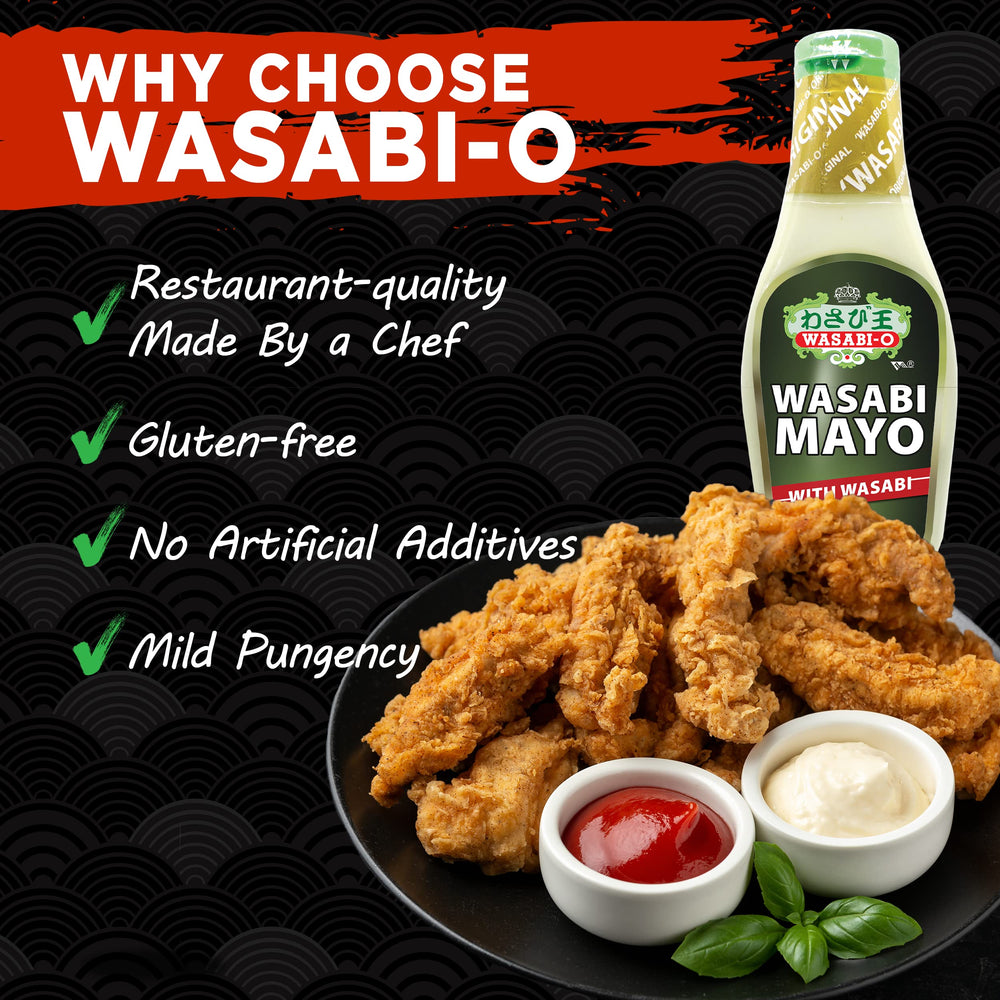 Wasabi-O squeeze nozzle close-up for precise, mess-free condiment control