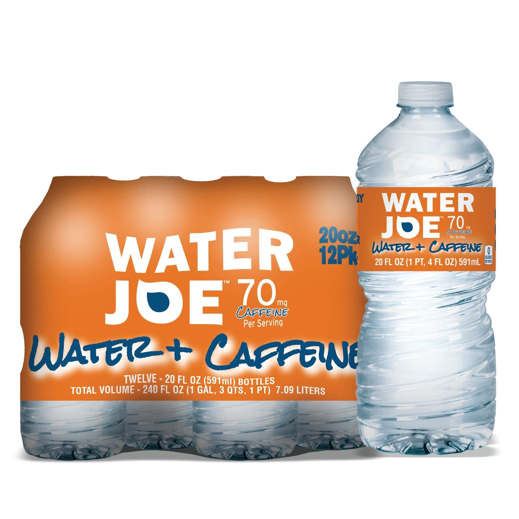 Water Joe front packaging showing 12-pack and caffeine benefit