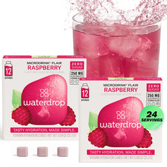 waterdrop MICRODRINK front packaging showing 24-count and flavor benefits