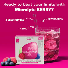 waterdrop MICRODRINK cube dissolving in glass visualizing fast mixing benefit