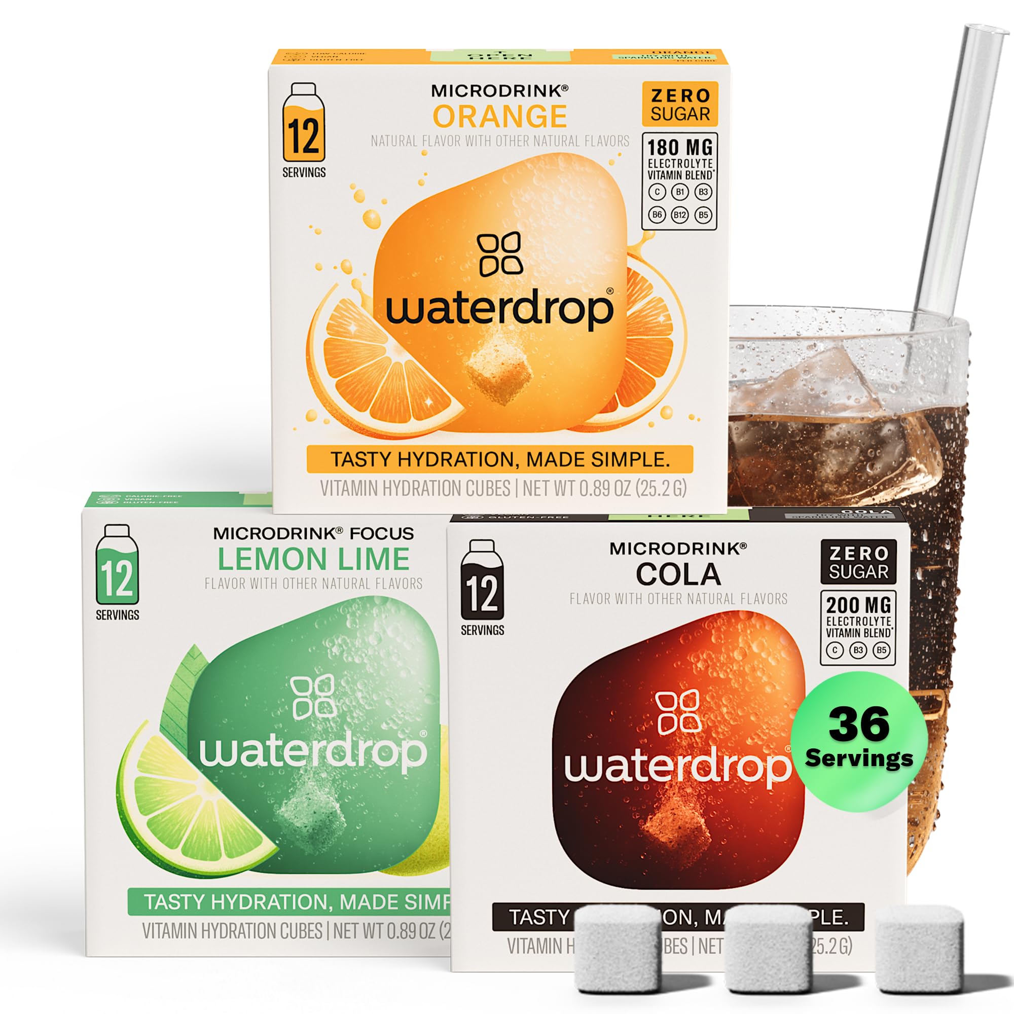waterdrop MICRODRINK front packaging showing variety pack and benefits