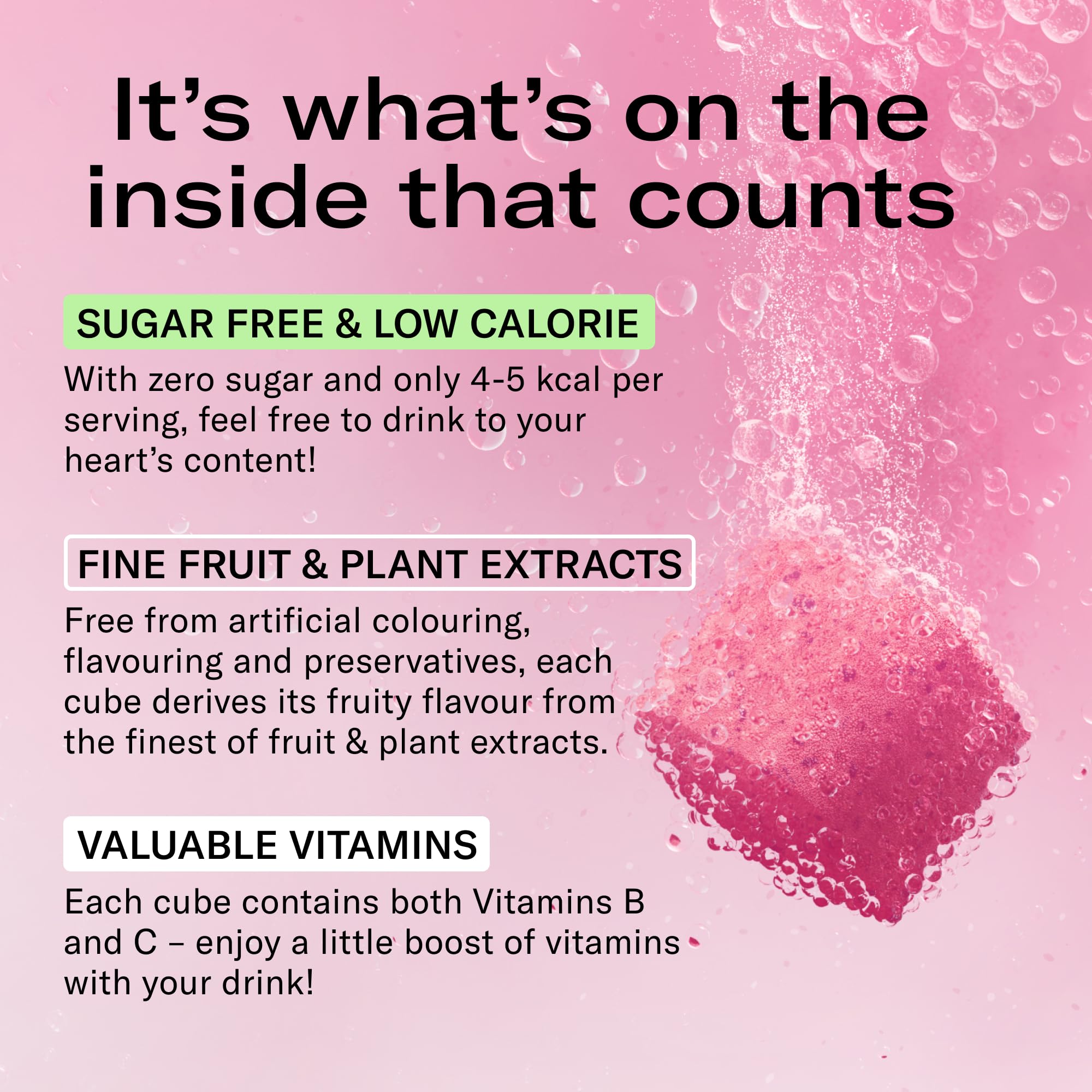 waterdrop MICRODRINK ingredient panel label displaying vitamins and electrolyte content