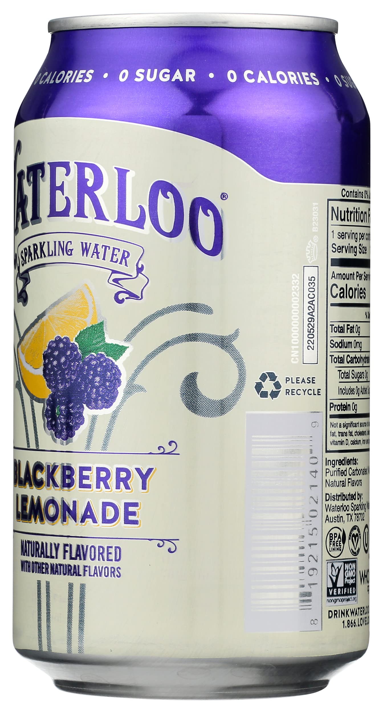 Waterloo twelve-pack stacked neatly, showing convenience and easy storage