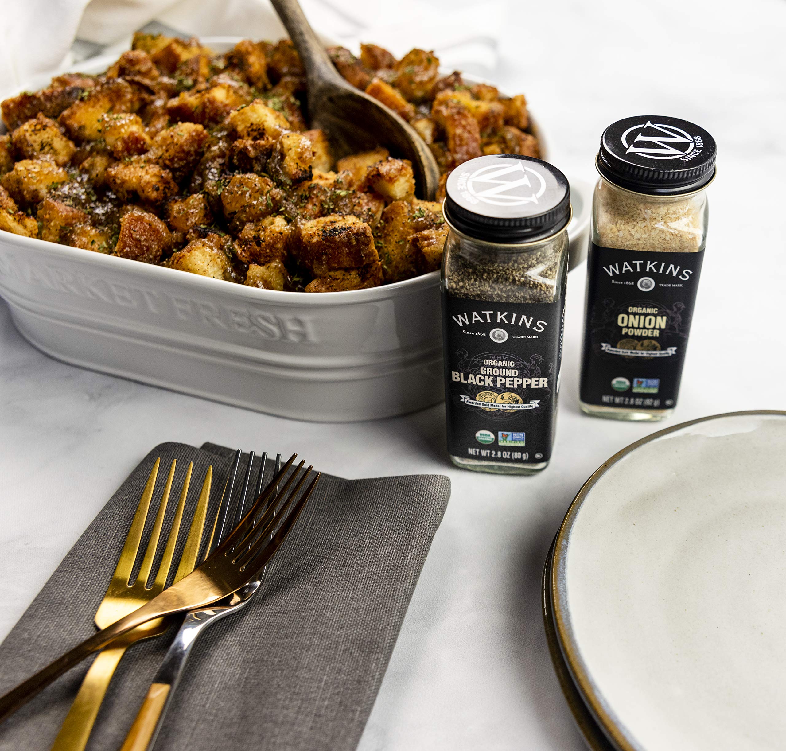 Watkins black pepper in a small bowl ready for cooking, offering convenient seasoning