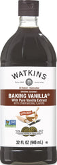Watkins bottle front view showing brand and large economy size for value