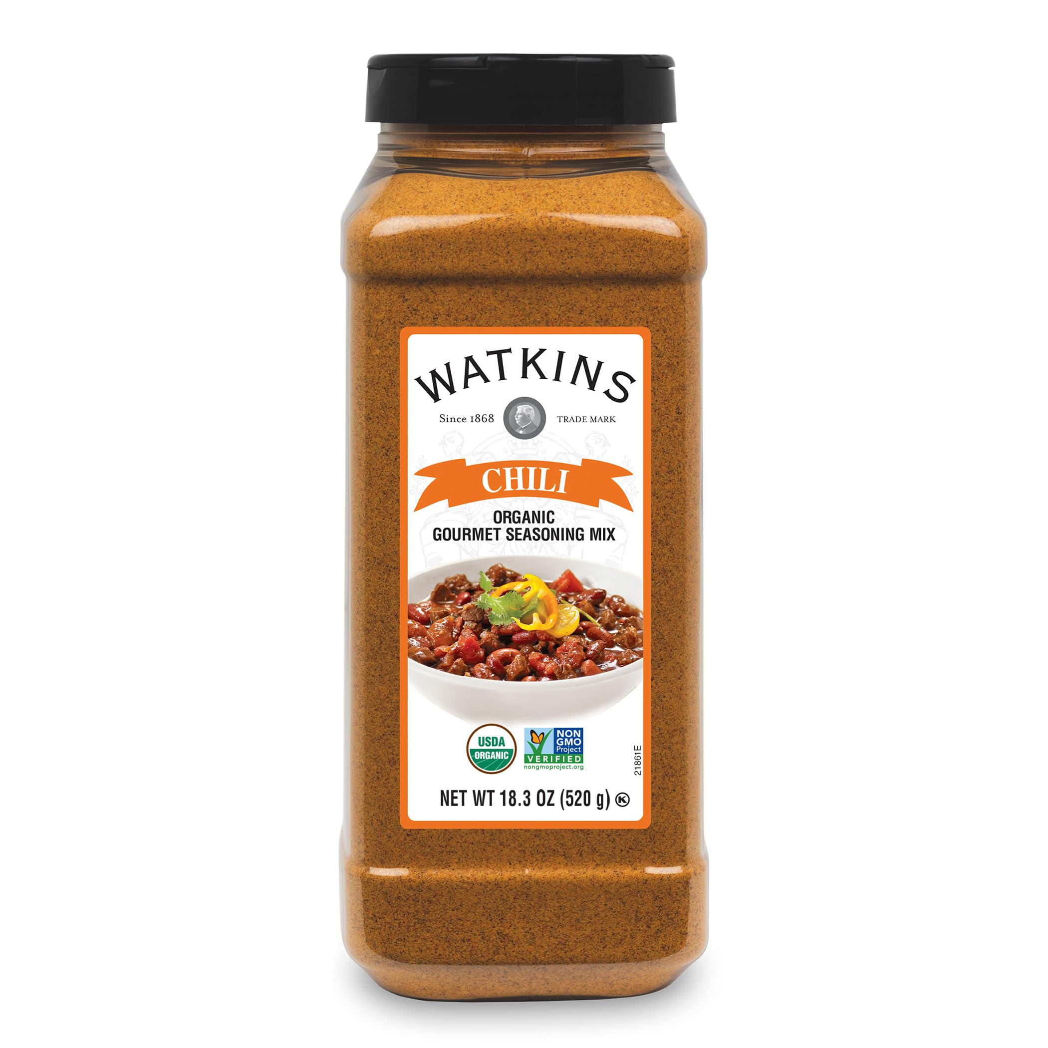 Watkins front packaging showing label and size for quick identification and confidence