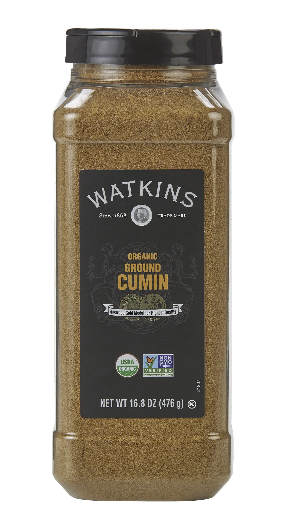 Watkins ground cumin front bottle showing size and brand for pantry stocking