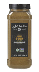 Watkins ground cumin front bottle showing size and brand for pantry stocking