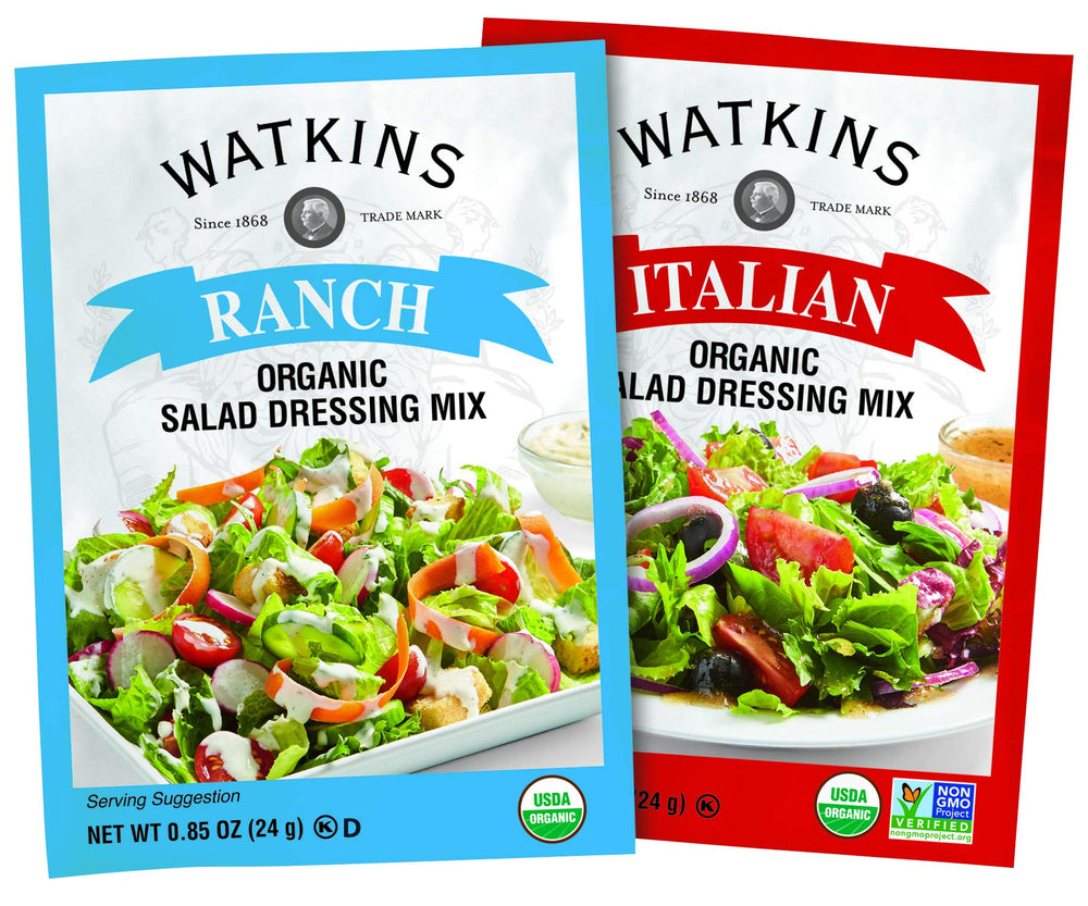 Watkins prepared dressing in a jar emphasizing homemade flavor and convenience