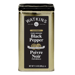 Watkins tin front packaging showing branding and 11.5 oz size benefit