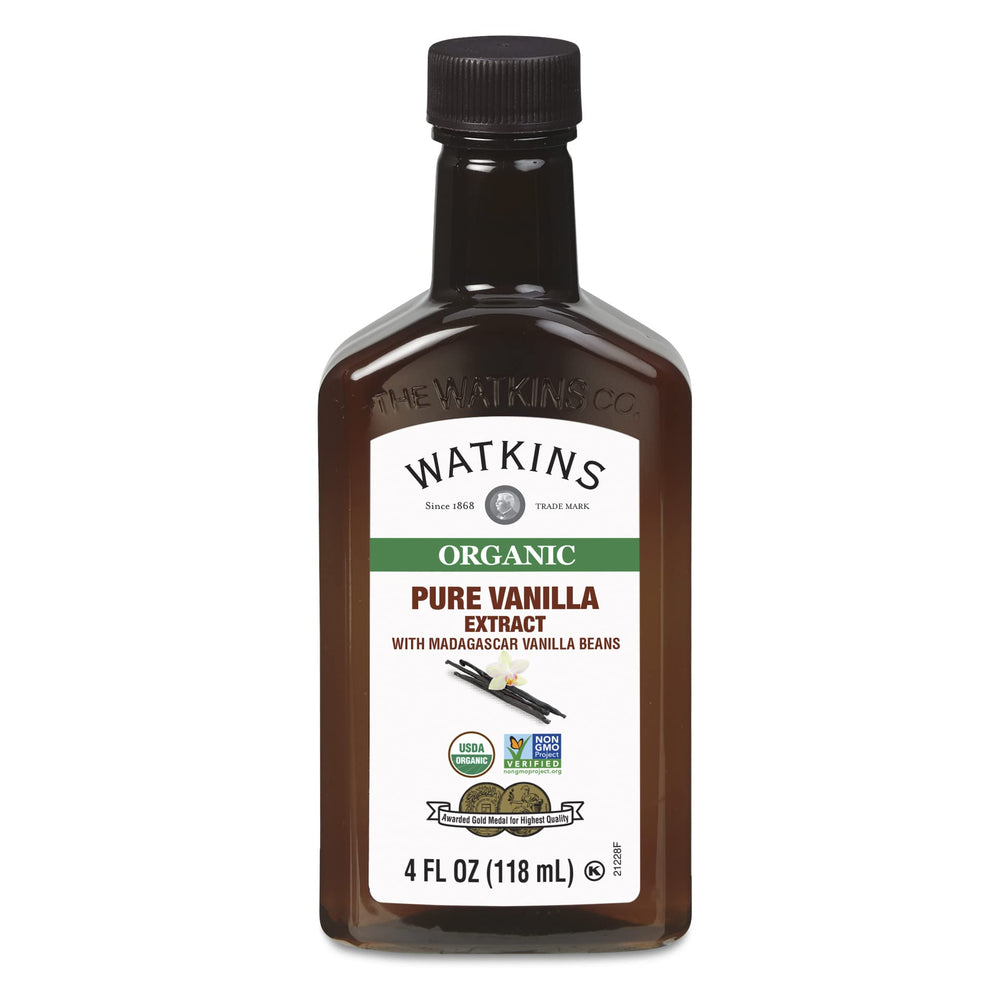 Watkins bottle front packaging showing organic label and 4 oz size benefit
