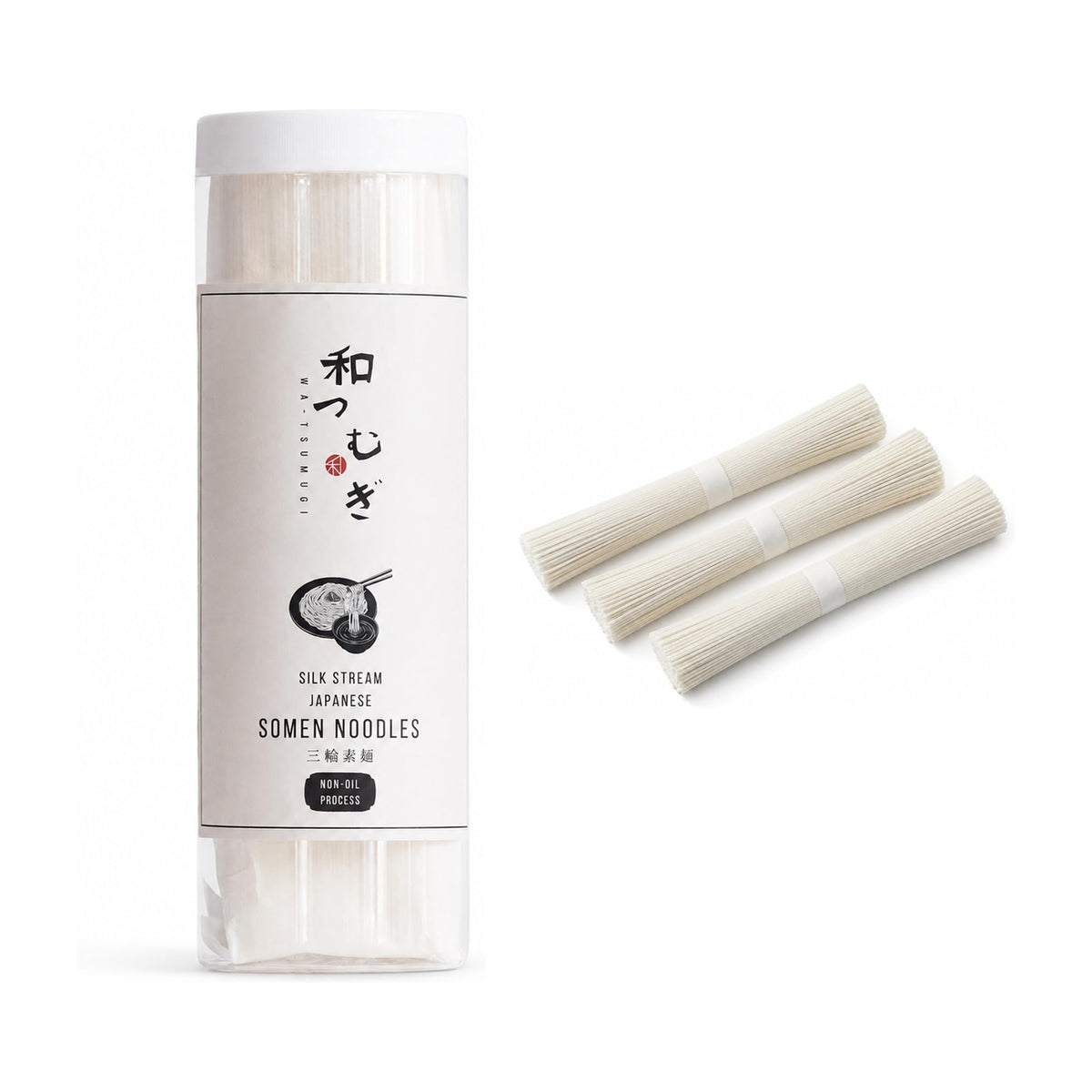 Watsumugi front packaging showing Japanese somen and freshness benefit