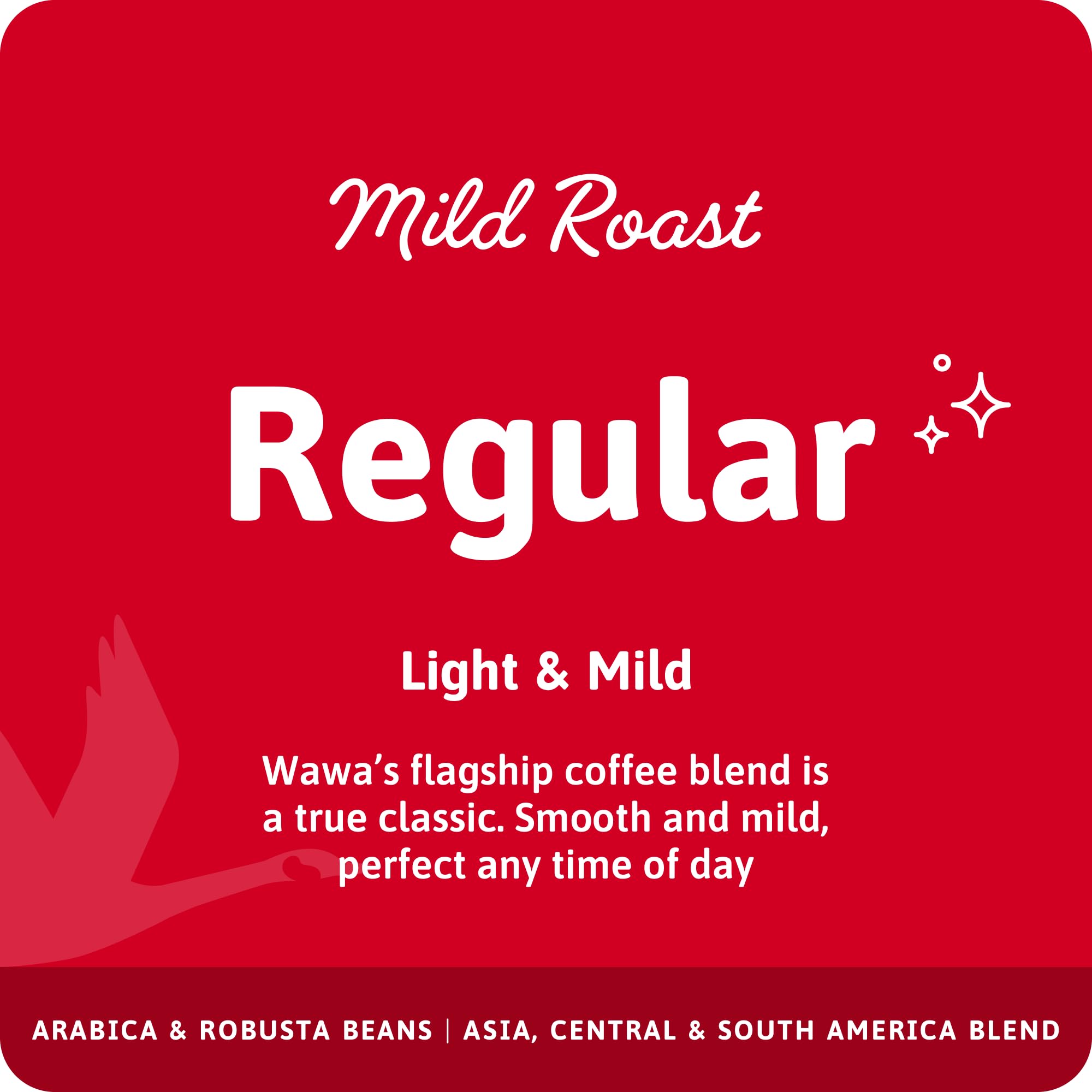 Wawa coffee beans with pod illustrating responsibly sourced Rainforest Alliance beans