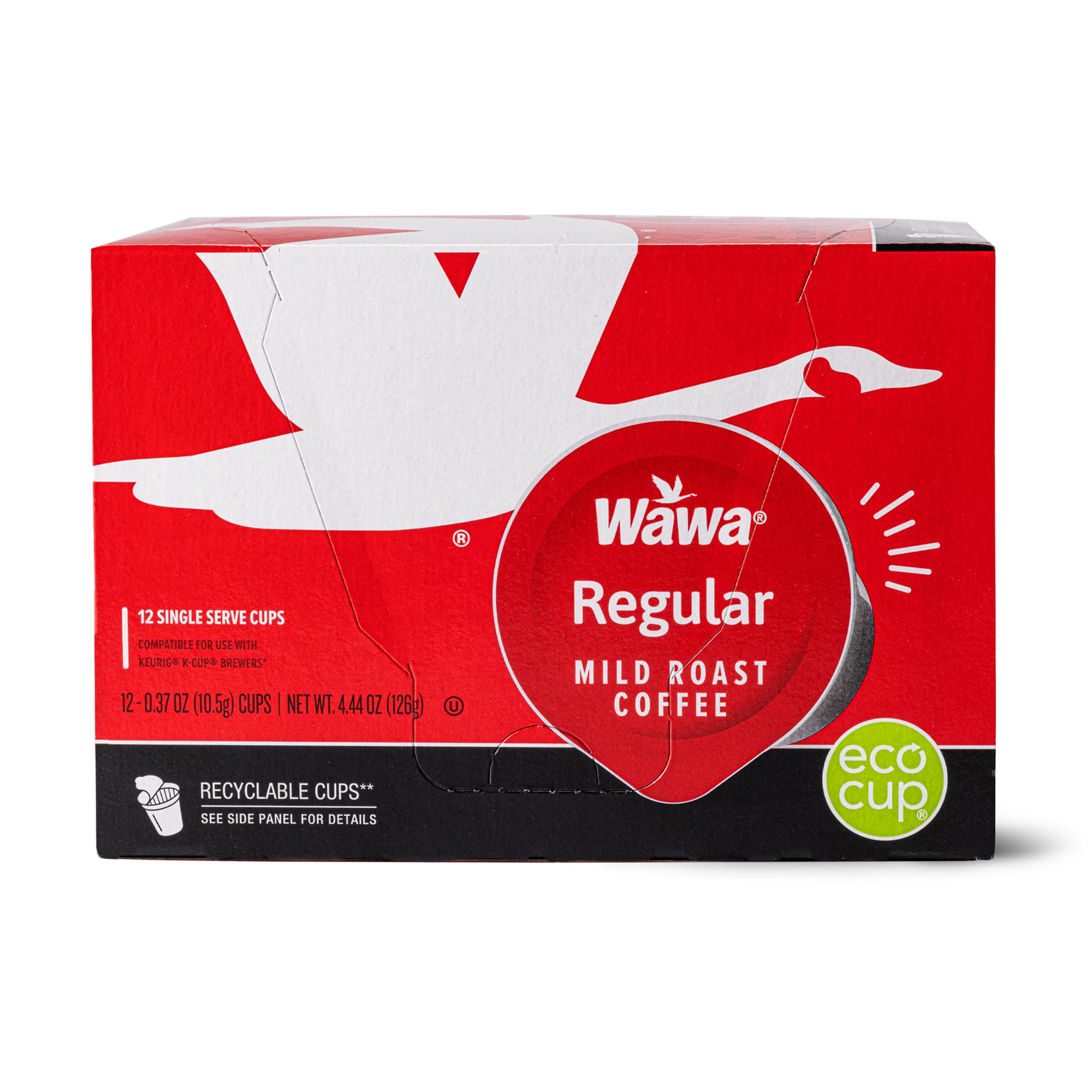 Wawa front box showing branding and mild roast for convenient home brewing