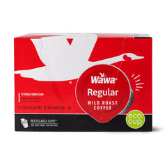 Wawa front box showing branding and mild roast for convenient home brewing