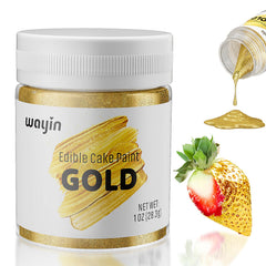 Wayin gold bottle front view showing ready-to-use edible shimmer