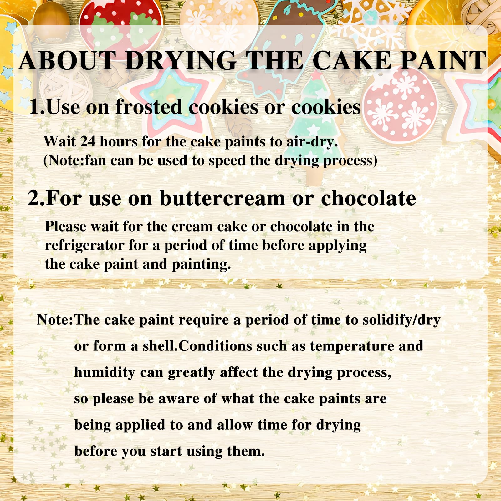 Wayin gold paint used in bakery display creating attractive desserts
