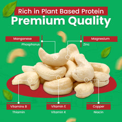 We Got Nuts close-up of whole cashews showing creamy texture benefit