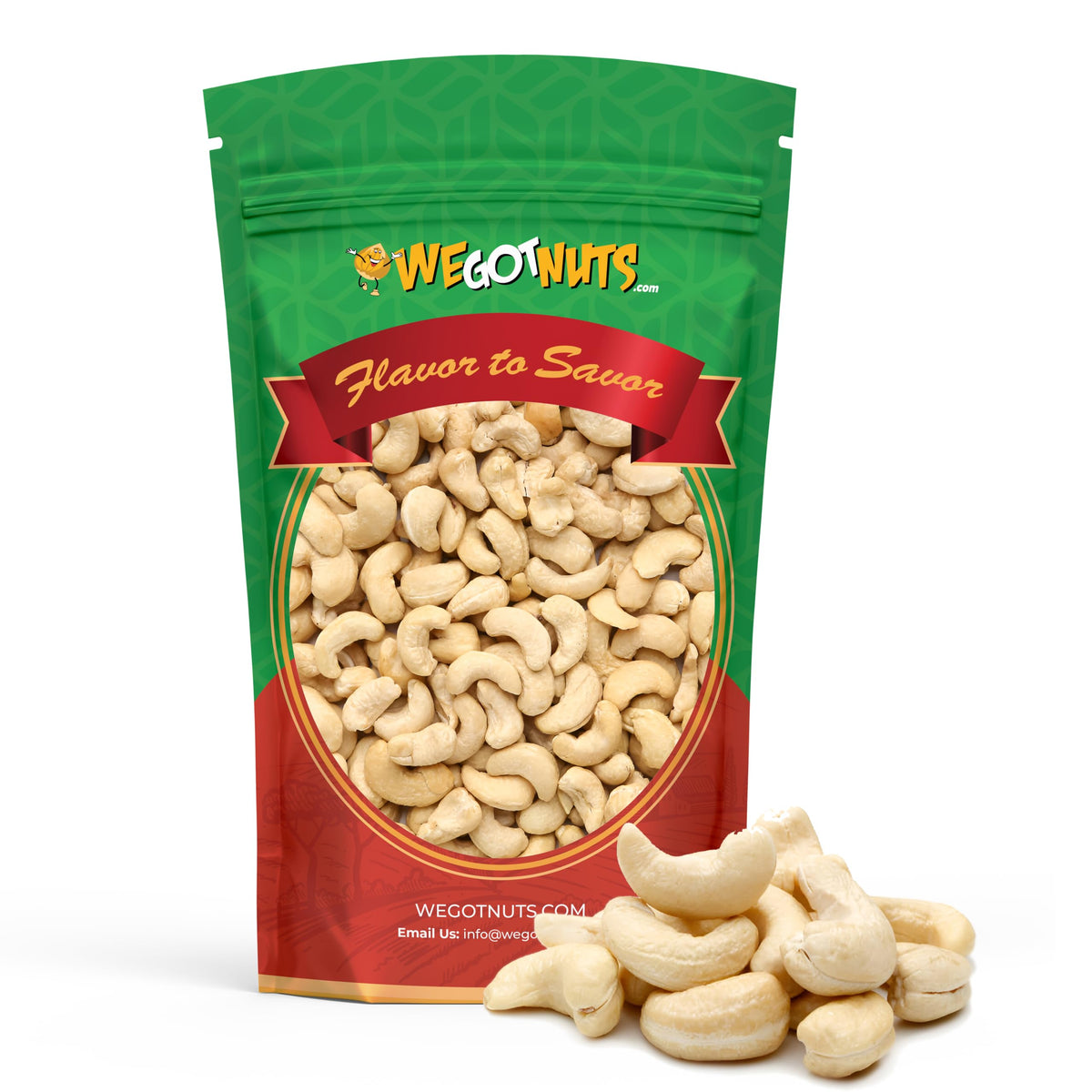 We Got Nuts front packaging 5 lb bag showing freshness and bulk value