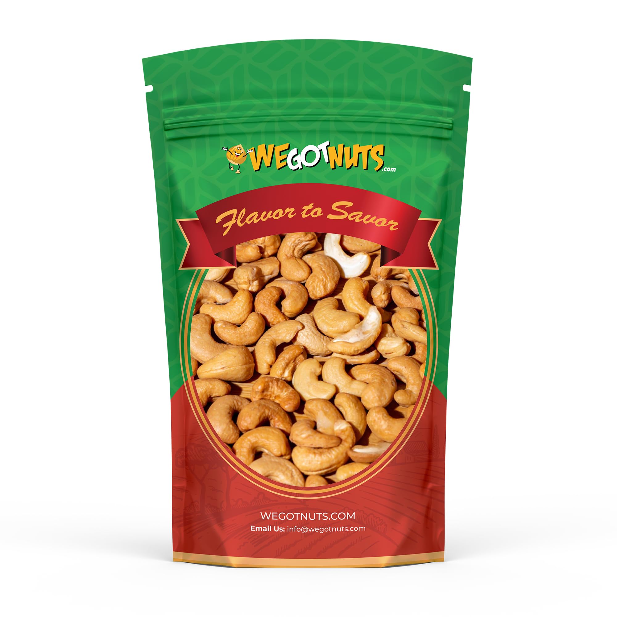 We Got Nuts front packaging showing 4 lb bag and premium look, convenient bulk benefit