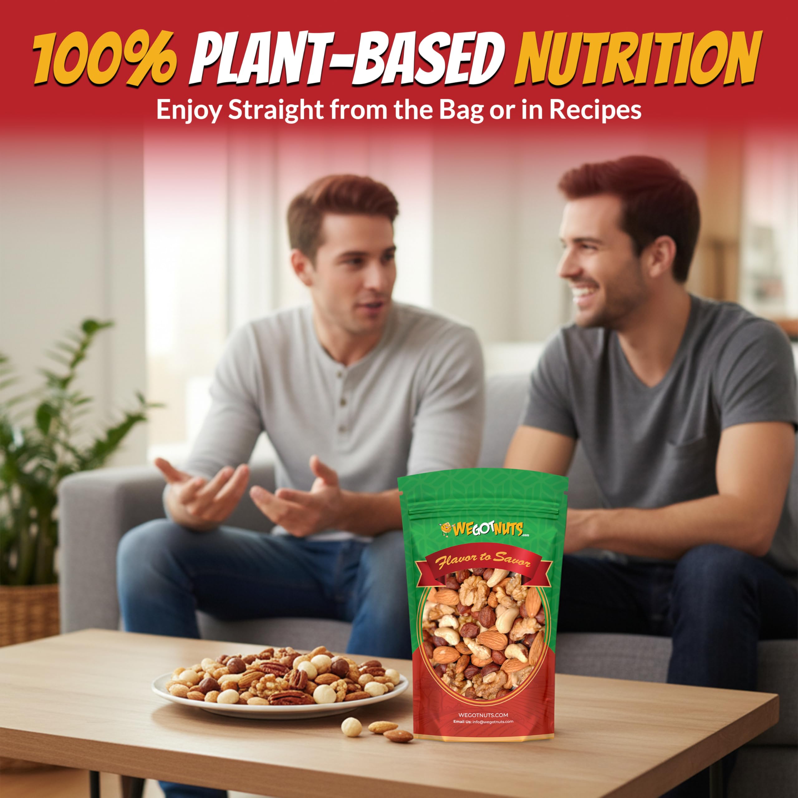 We Got Nuts kosher label and nutrition panel confirming certification and info