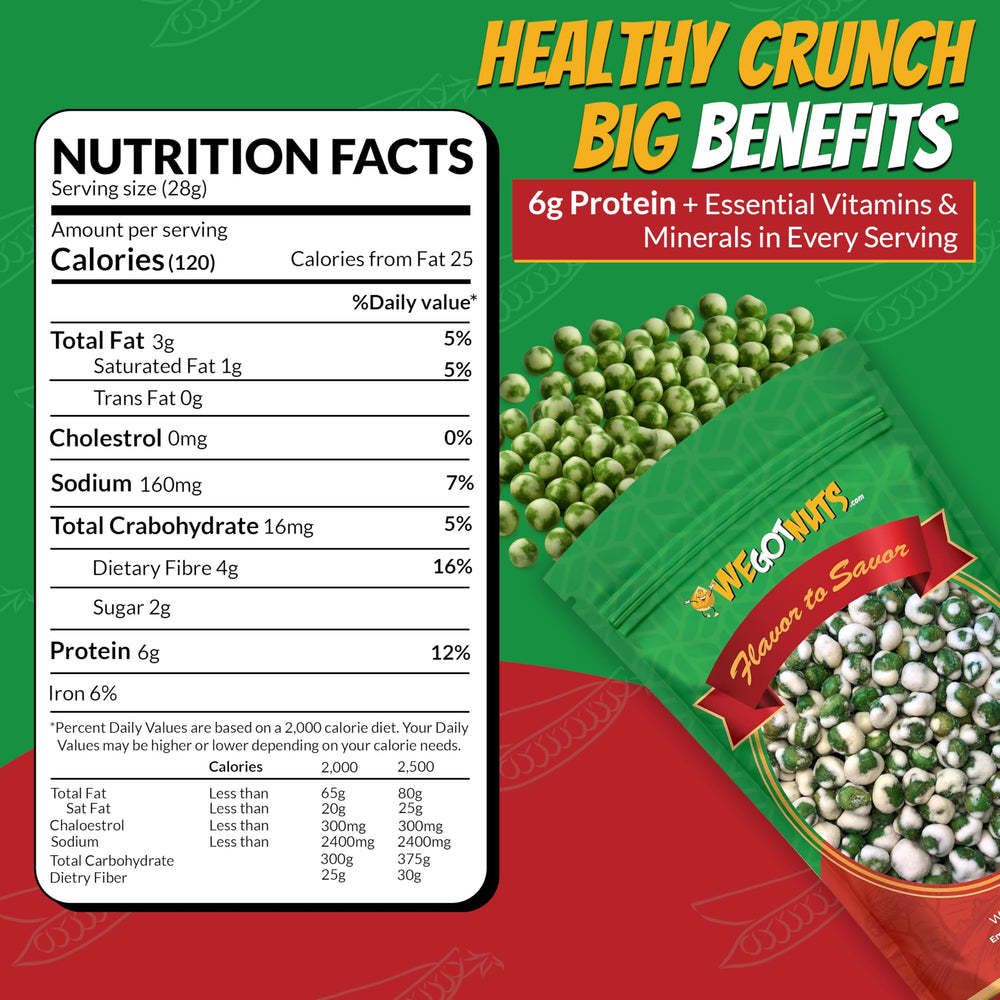 We Got Nuts label close-up showing kosher symbol and nutrition facts for informed buyers