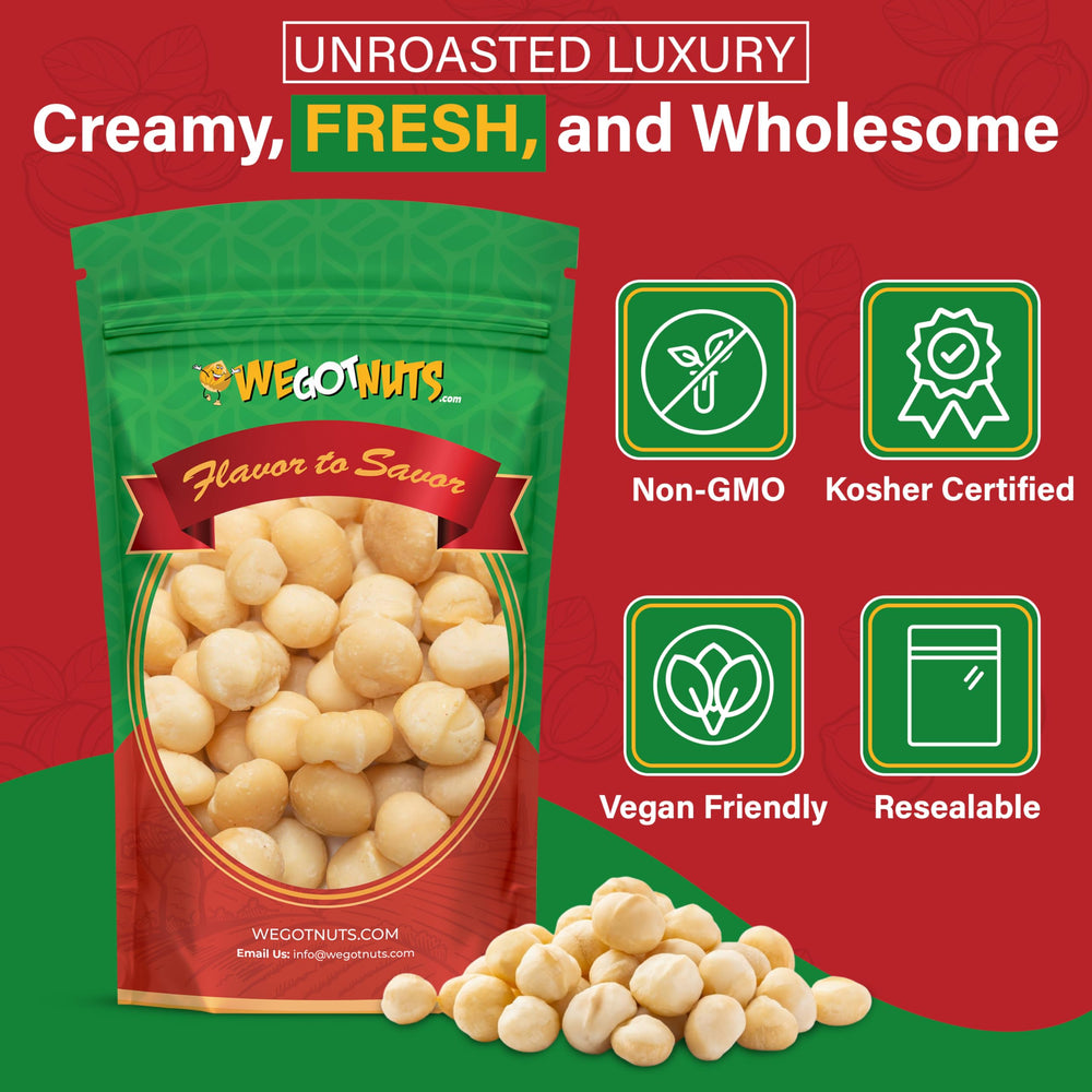 We Got Nuts open resealable pouch with spoon demonstrating easy access benefit