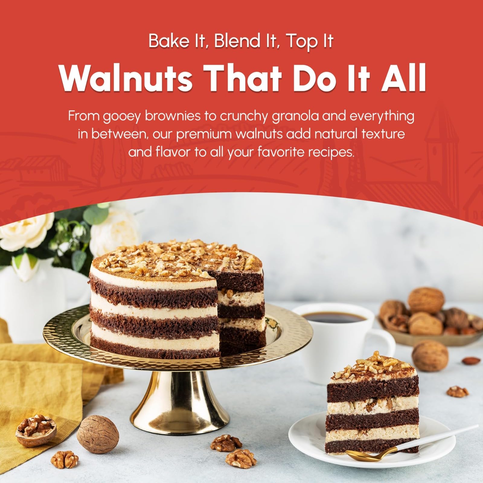 We Got Nuts walnut halves close-up showing firm texture and fresh crunch